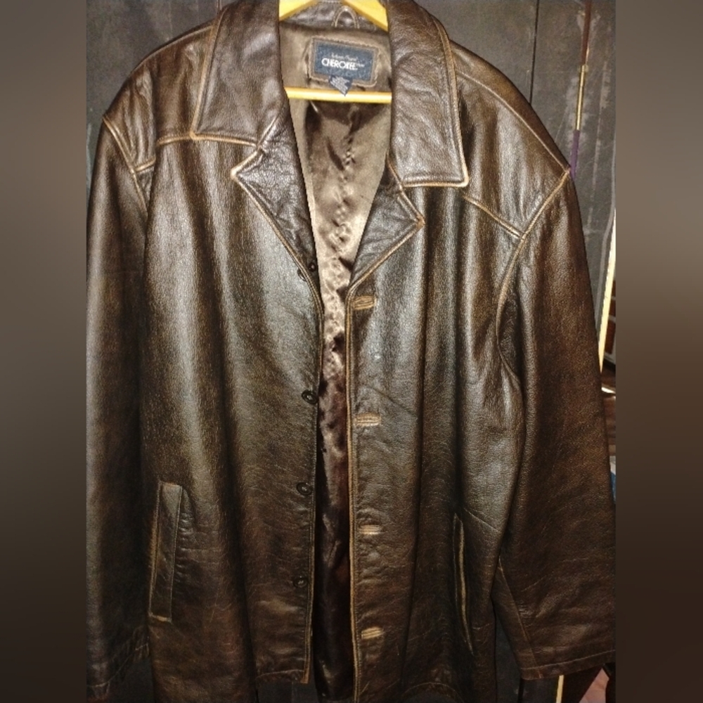 Cherokee Rich Brown Leather Jacket